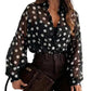 🌸New Arrival 50% OFF🦋✨Women’s Button-Down Polka Dot Shirt