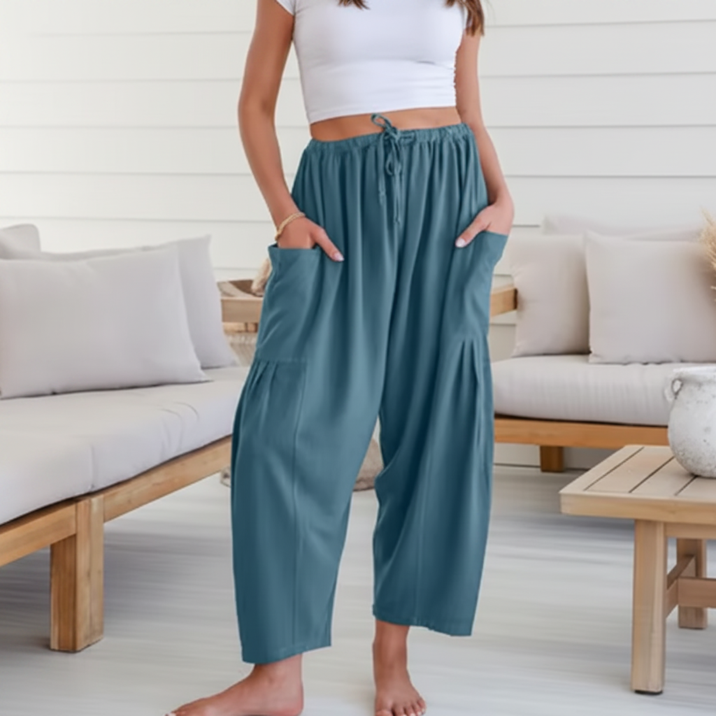 Women's Solid Color Wide Leg Pants