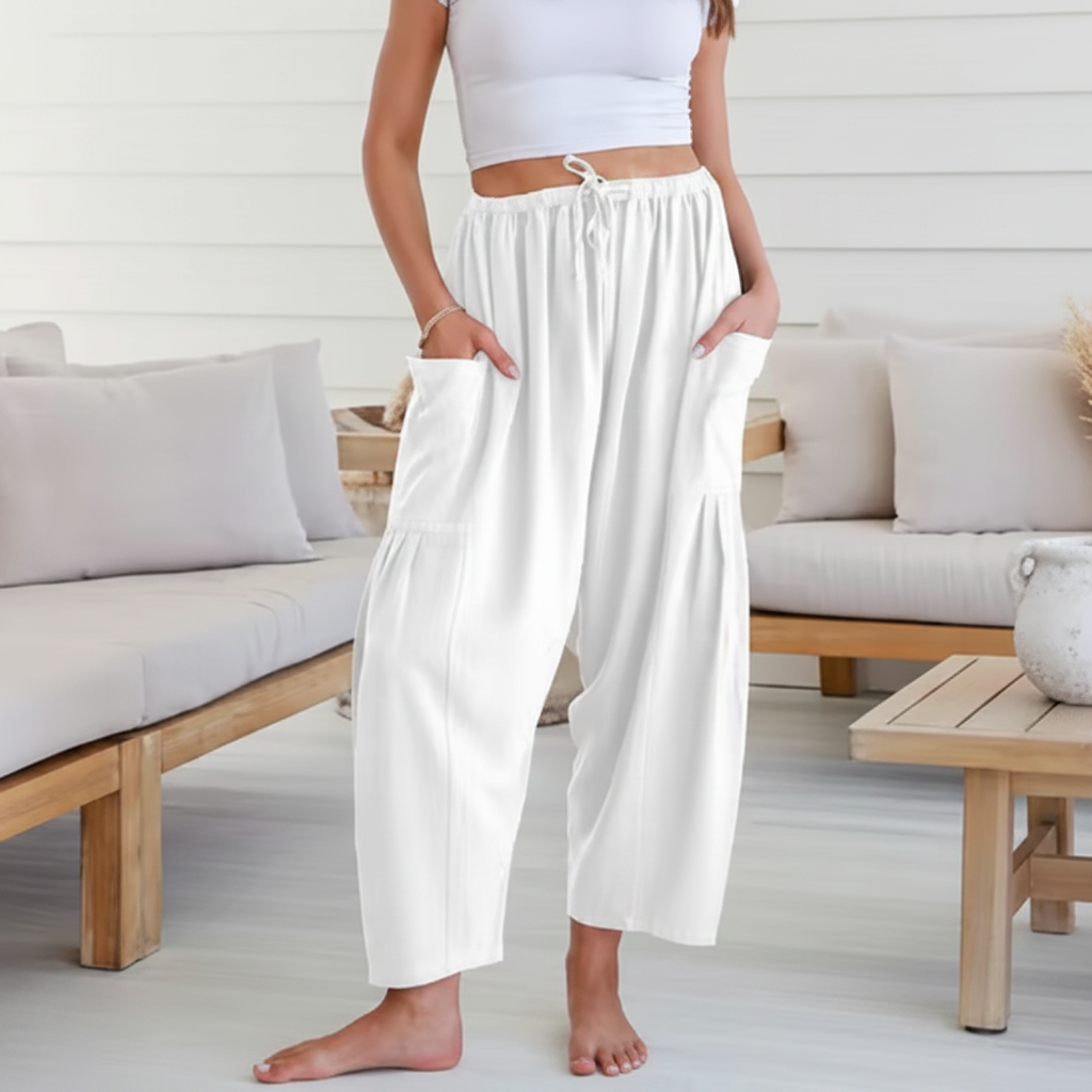 Women's Solid Color Wide Leg Pants