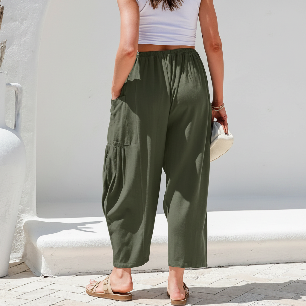 Women's Solid Color Wide Leg Pants