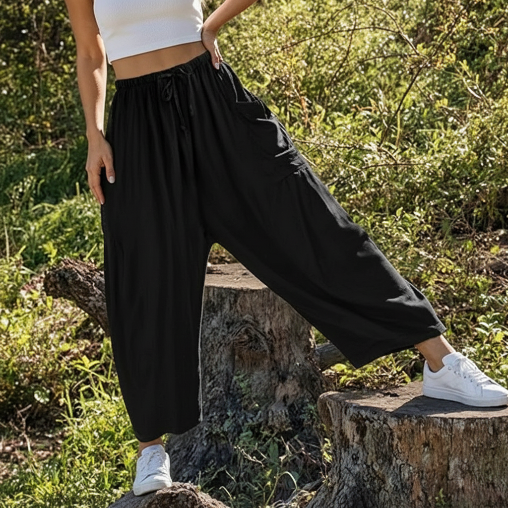 Women's Solid Color Wide Leg Pants