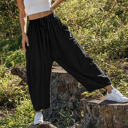 Women's Solid Color Wide Leg Pants