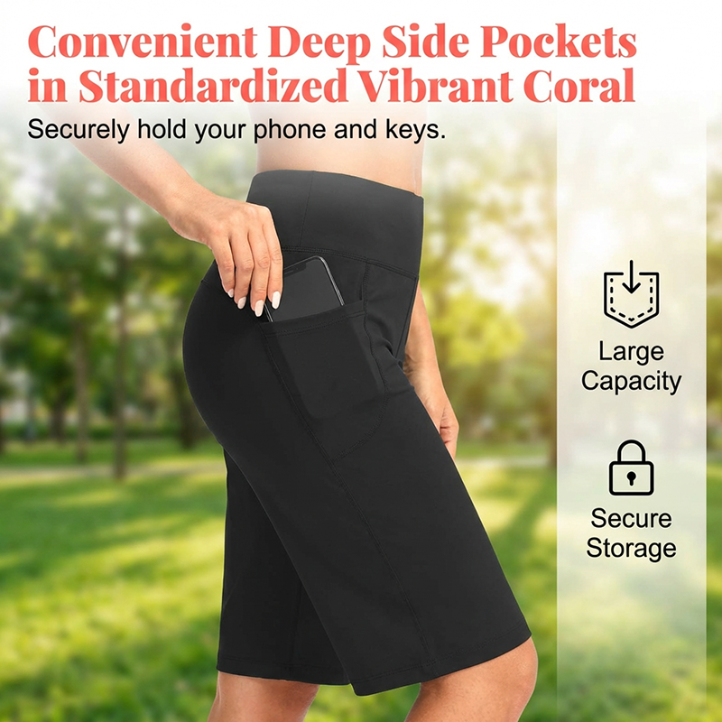 Women's High-Waist Shorts with Pockets