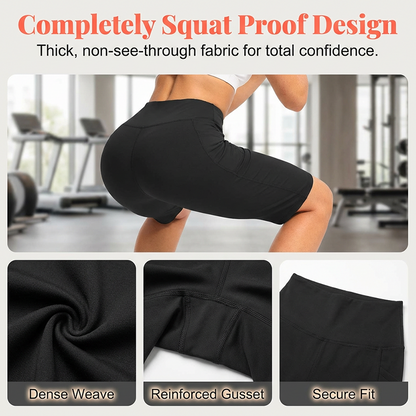 Women's High-Waist Shorts with Pockets