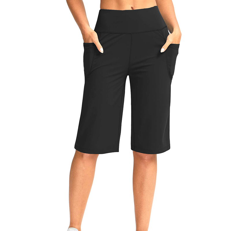 Women's High-Waist Shorts with Pockets