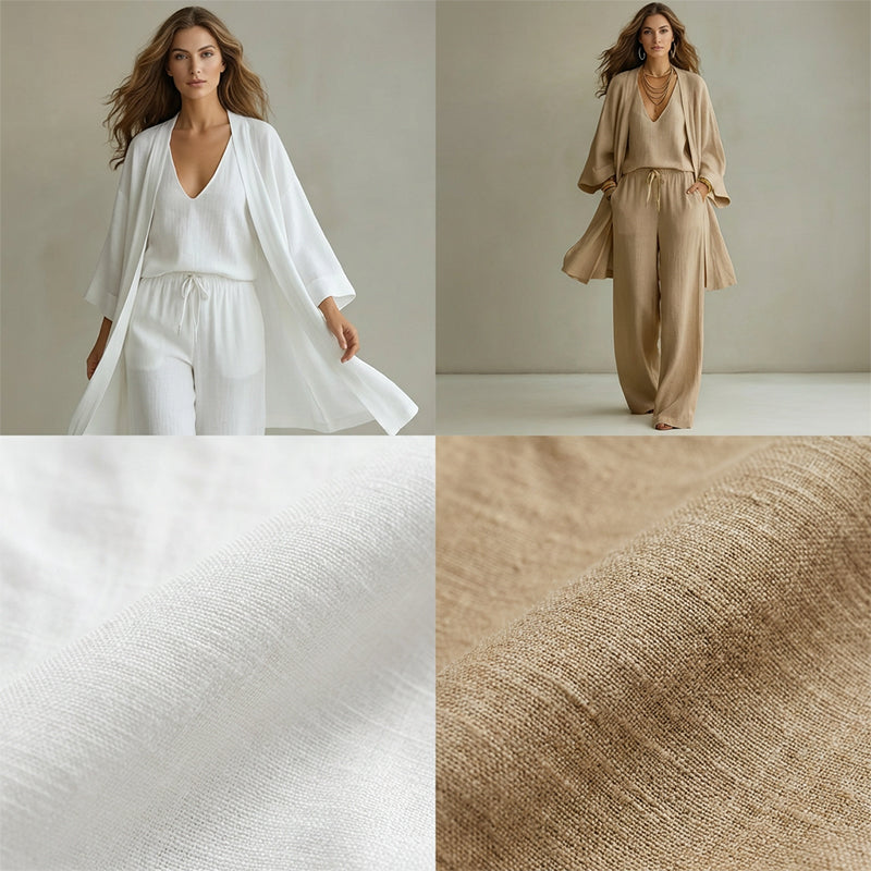 Elegant Wide-Leg Pants & Cardigan Set