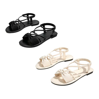 🏖️Limited time Special Price:£ 12.99!!!⏳👙Women's Criss-Cross Strap Flat Sandals