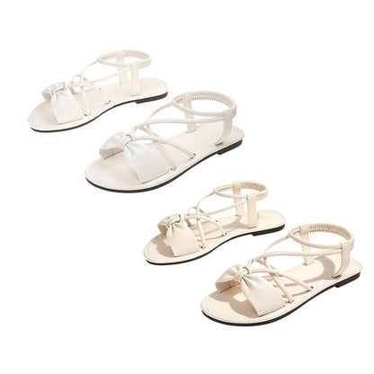 🏖️Limited time Special Price:£ 12.99!!!⏳👙Women's Criss-Cross Strap Flat Sandals