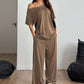 💐50% OFF ! Women‘s 2-Piece Set – Off-Shoulder Top & Chic Pants ✨🌙【Limited Offer】