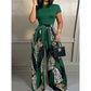 🔥2026 New Arrival ＆ Hot Sale🔥Women's Top & Wide-Leg Pants 2-Piece Set – High Waist & Vibrant Print 🎨