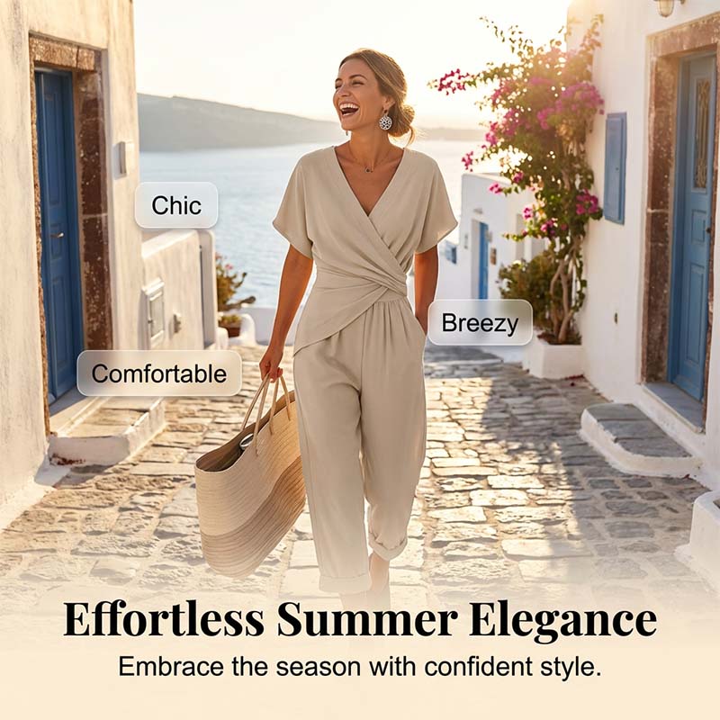 ⏰🔥LIMITED TIME 50% OFF! 💃 Elegant V-Neck Waist-Accent Dress – Instantly Create a Feminine, Flattering Look ✨👗