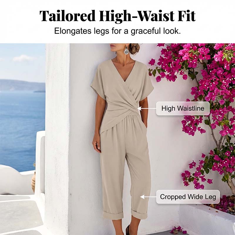 ⏰🔥LIMITED TIME 50% OFF! 💃 Elegant V-Neck Waist-Accent Dress – Instantly Create a Feminine, Flattering Look ✨👗