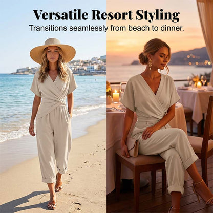 ⏰🔥LIMITED TIME 50% OFF! 💃 Elegant V-Neck Waist-Accent Dress – Instantly Create a Feminine, Flattering Look ✨👗