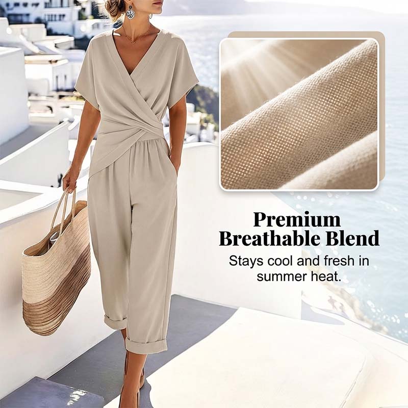 ⏰🔥LIMITED TIME 50% OFF! 💃 Elegant V-Neck Waist-Accent Dress – Instantly Create a Feminine, Flattering Look ✨👗