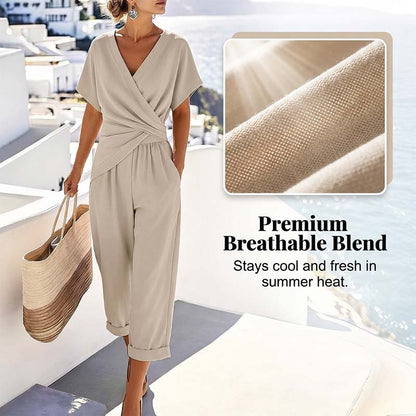 ⏰🔥LIMITED TIME 50% OFF! 💃 Elegant V-Neck Waist-Accent Dress – Instantly Create a Feminine, Flattering Look ✨👗