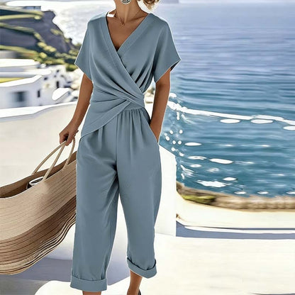 ⏰🔥LIMITED TIME 50% OFF! 💃 Elegant V-Neck Waist-Accent Dress – Instantly Create a Feminine, Flattering Look ✨👗