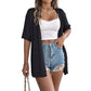 👚 50% OFF NOW! 🌸 Women's Short Sleeve Hollow-Out Knit Cardigan – Breathable Pointelle, Lightweight & Versatile Open-Front – Summer Essential ☀️