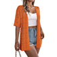 👚 50% OFF NOW! 🌸 Women's Short Sleeve Hollow-Out Knit Cardigan – Breathable Pointelle, Lightweight & Versatile Open-Front – Summer Essential ☀️