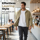 Men's Loose-Fit Casual Stand-Up Collar Jacket
