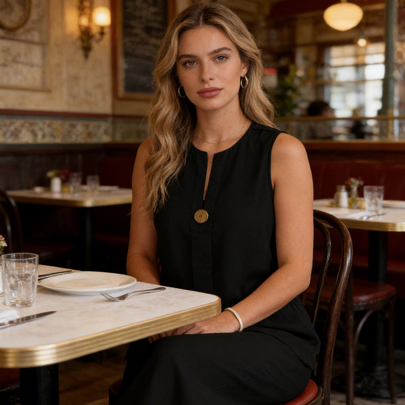 ⏰🔥LIMITED TIME 49% OFF! 💃 Minimalist Sleeveless Top & Wide-Leg Pants