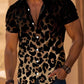 ⏳Limited-time 50% off⏰Men's Short Sleeve Leopard Print Button Down Shirt👔
