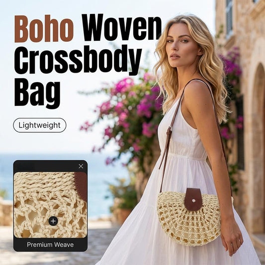 🔥2026 New Arrival ＆ Hot Sale🔥 Woven Crossbody Bag – Boho, Handwoven, Adjustable, Lightweight ✨