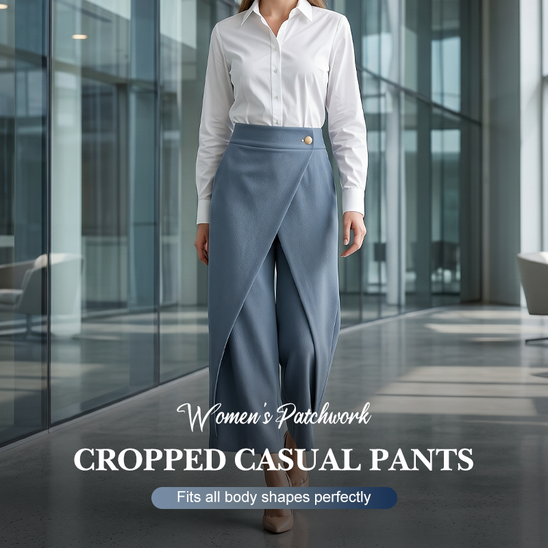 👖 Women's Patchwork Cropped Casual Pants 🌸