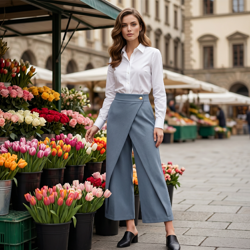 👖 Women's Patchwork Cropped Casual Pants 🌸