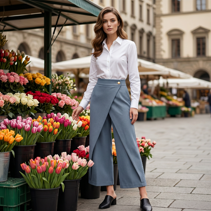 👖 Women's Patchwork Cropped Casual Pants 🌸