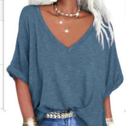 📢📢50% OFF !! ⏰Women's Casual Loose V-Neck Top