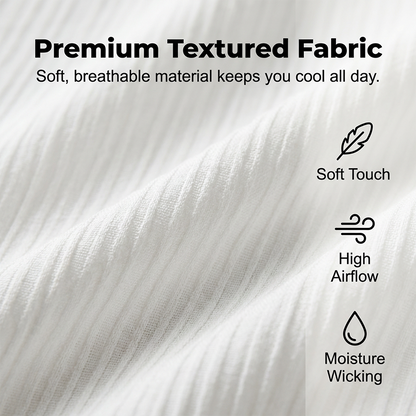 👔 LIMITED-TIME 50% OFF! ✨ Men's Textured 2-Piece Set – Shirt & Pants, Breathable, Coordinated 🧳