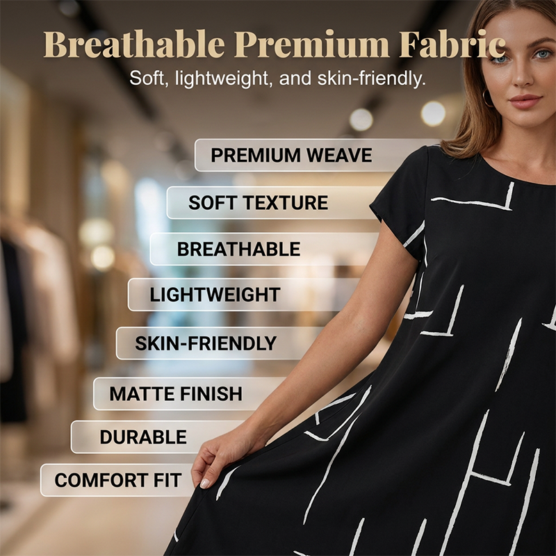 🎉Limited Sale🎉Women's Relaxed Fit Vacation Midi Dress