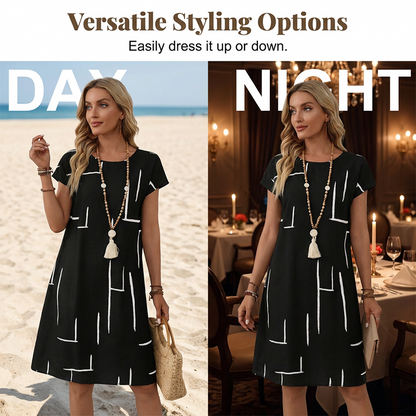 🎉Limited Sale🎉Women's Relaxed Fit Vacation Midi Dress