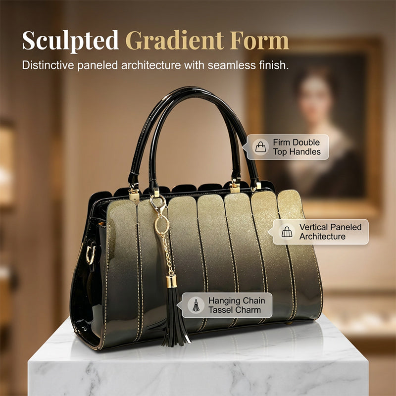 Women's Glossy Gradient Satchel Bag