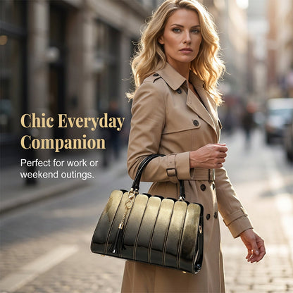 Women's Glossy Gradient Satchel Bag
