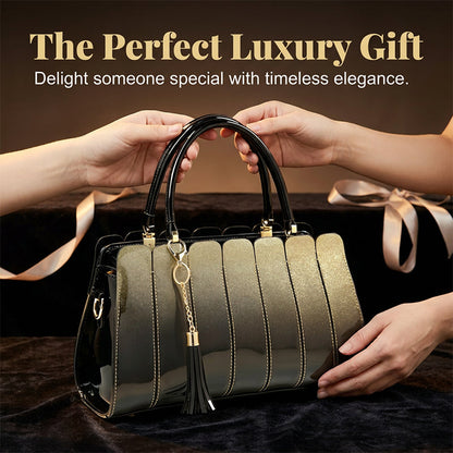 Women's Glossy Gradient Satchel Bag