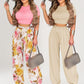 📢📢30% OFF !! ⏰ Women's Two-Piece Set – Fitted T-Shirt, Loose Pants, Casual 🌸