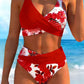👙 50% OFF NOW ! 💐 Women's Floral Print High Waist Bikini Set – Elegant floral pattern, flattering high waist design, soft fabric, perfect for beach & pool days ☀️
