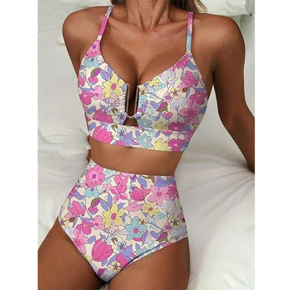 👙Vacation mode: ON🌴Women's High-Waisted U-Bar Bikini Set