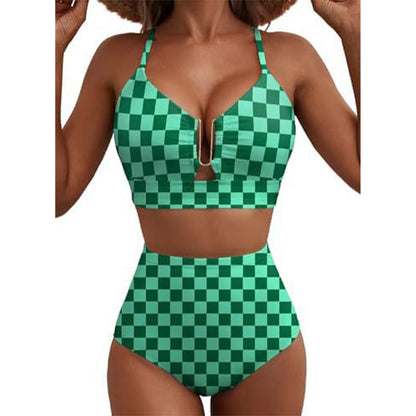 👙Vacation mode: ON🌴Women's High-Waisted U-Bar Bikini Set
