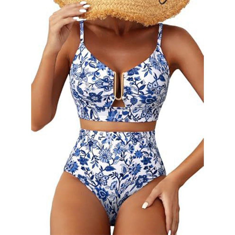 👙Vacation mode: ON🌴Women's High-Waisted U-Bar Bikini Set