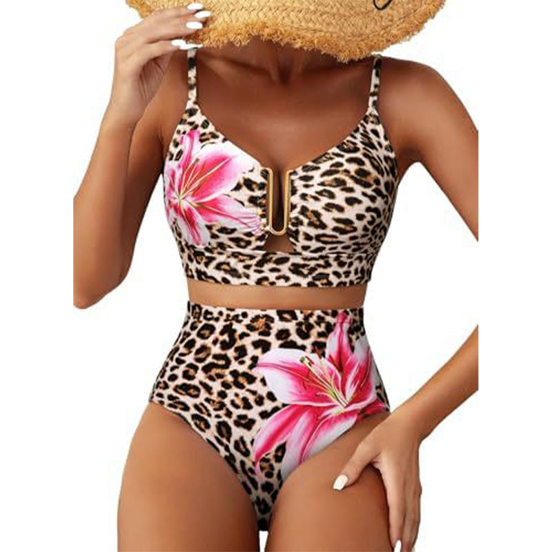 👙Vacation mode: ON🌴Women's High-Waisted U-Bar Bikini Set