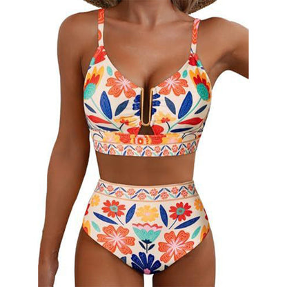 👙Vacation mode: ON🌴Women's High-Waisted U-Bar Bikini Set