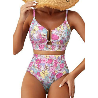 👙Vacation mode: ON🌴Women's High-Waisted U-Bar Bikini Set