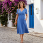 🍀LAST DAY SALE 50% OFF🍀Women’s V-Neck Short Sleeve Long Dresses