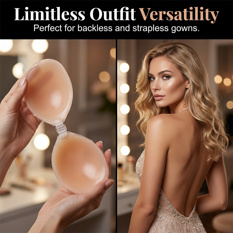 Strapless Push-Up Adhesive Bra