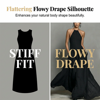 🔥While Supplies Last 47% OFF!🎉 Women's Elegant Sleeveless Halter Maxi Dress