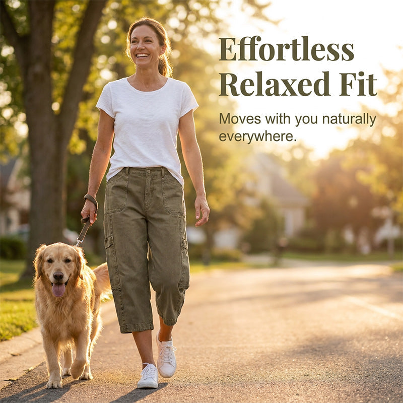 👖 LIMITED-TIME 50% OFF! 💥 Women's Relaxed Casual Cargo Capris – Utility Pockets, Breathable, Relaxed Fit ✨