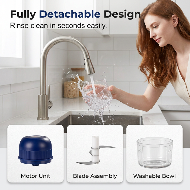 🥳 50% OFF! 🥳Mini Electric Garlic Chopper Press with Container & 💕Food processor💕