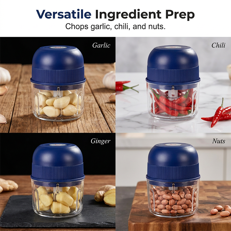 🥳 50% OFF! 🥳Mini Electric Garlic Chopper Press with Container & 💕Food processor💕